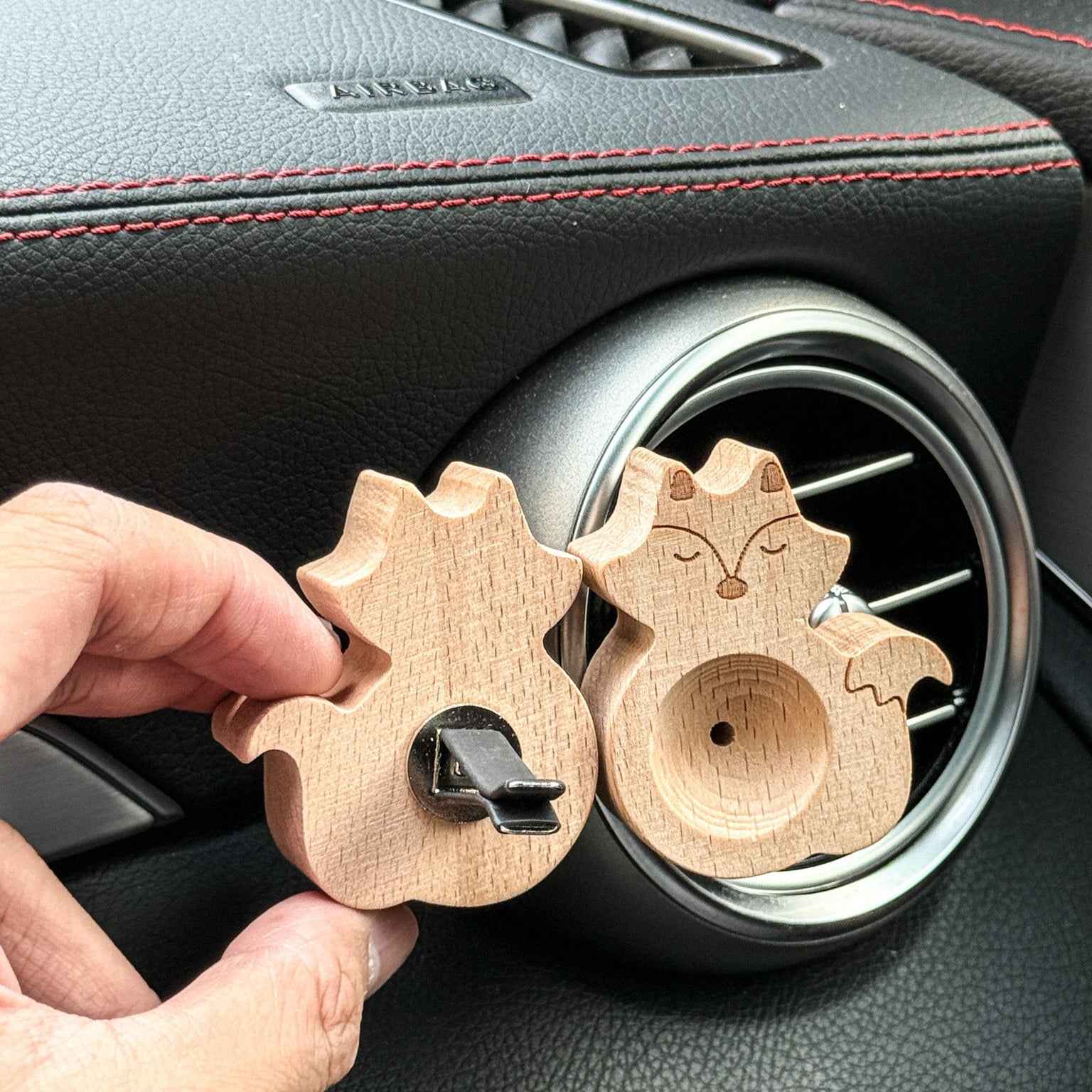 Fox Shaped European Beechwood Essential Oil Diffuser And Incense Holder